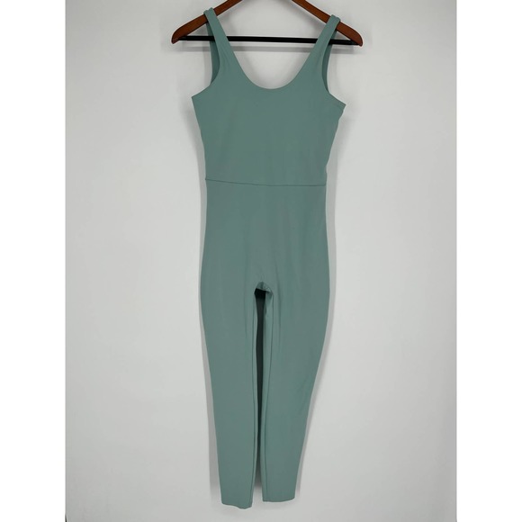 Girlfriend Collective Scoop Unitard Sz M Pond Blue One Piece - Picture 1 of 5